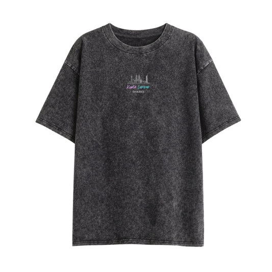 Vintage Black Snowflake Washed Skyline Series