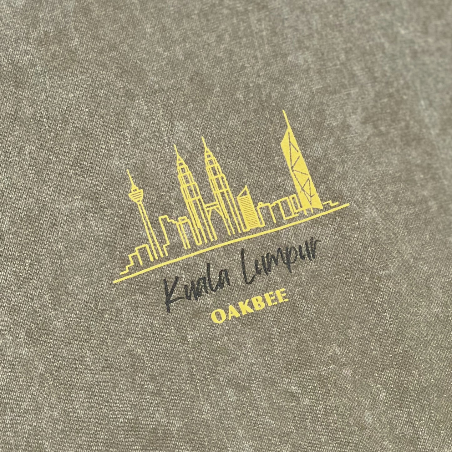 Vintage Army Green Snowflake Washed Skyline Series