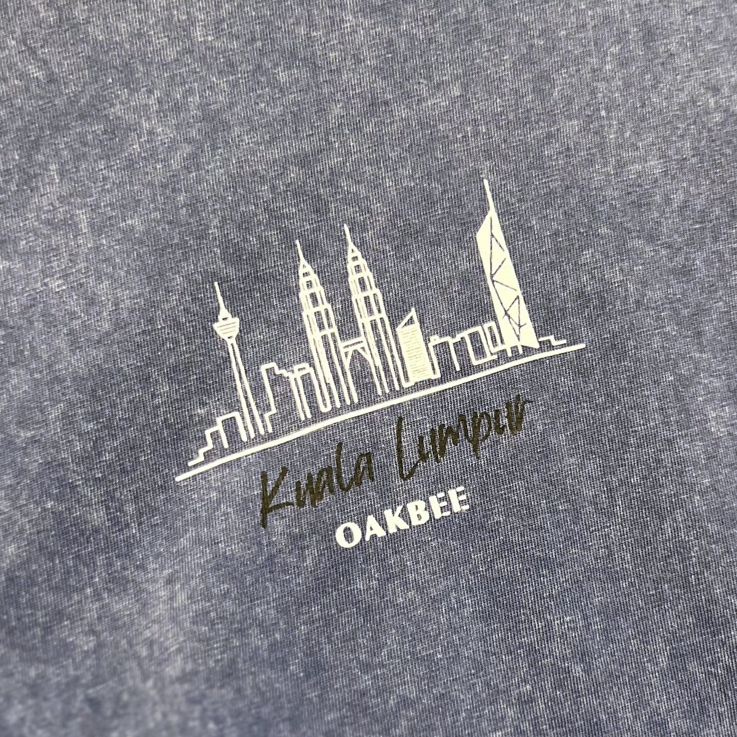 Vintage Denim Blue Snowflake Washed Skyline Series
